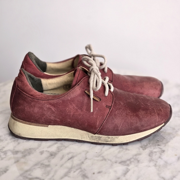 EL NATURALISTA Burgundy Leather Sneakers 37 Very Good Condition - Picture 2 of 9